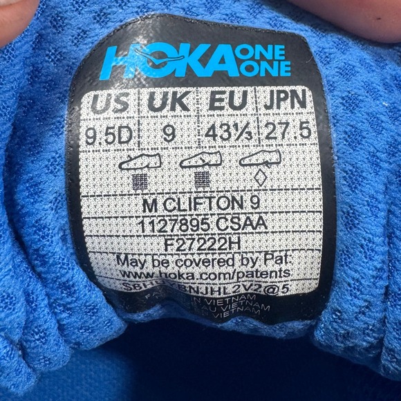 NEW Hoka One One Clifton 9 - Mens Size 9.5D -Coastal Sky- Running Shoes Sneakers - Picture 4 of 8
